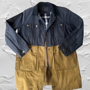 J. Crew Waxed Cotton Two-Tone Chore Coat